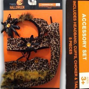 NWT 🐆 Leopard 5-Piece 🎃 Accessory Set